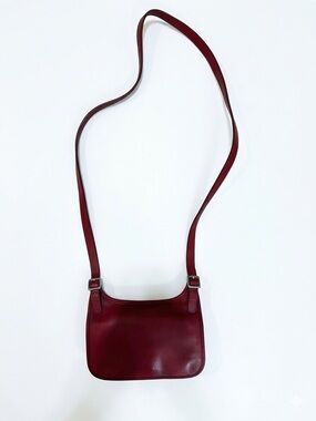 RARE Vintage COACH Red Leather Small Hippie Flap Crossbody Bag 9142 Heritage